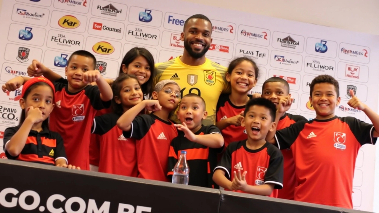 Gabigol encanta torcedores mirins do Flamengo com respostas divertidas e inspiradoras